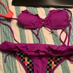 Purple Roxy bikini set